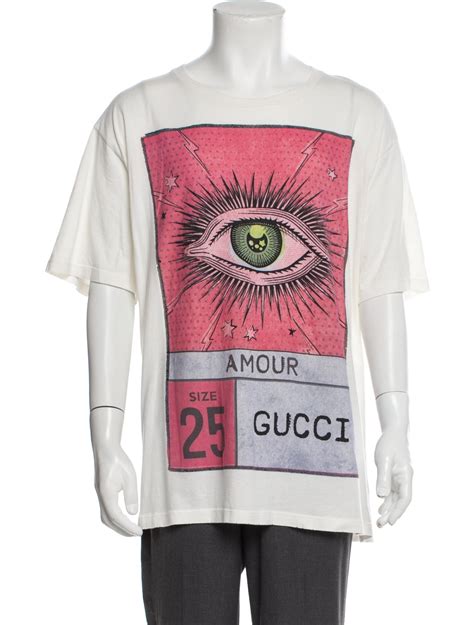 gucci amour eye print t shirt|Gucci White L'aveugle Par Amour T.